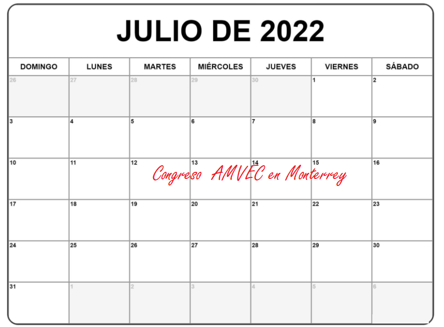 Congreso AMVEC regresa a julio y será presencial en el 2022.