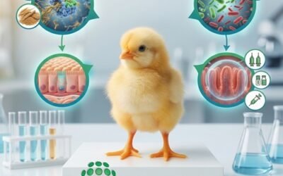Tecnologías Huvepharma para apoyar la salud intestinal en aves.
